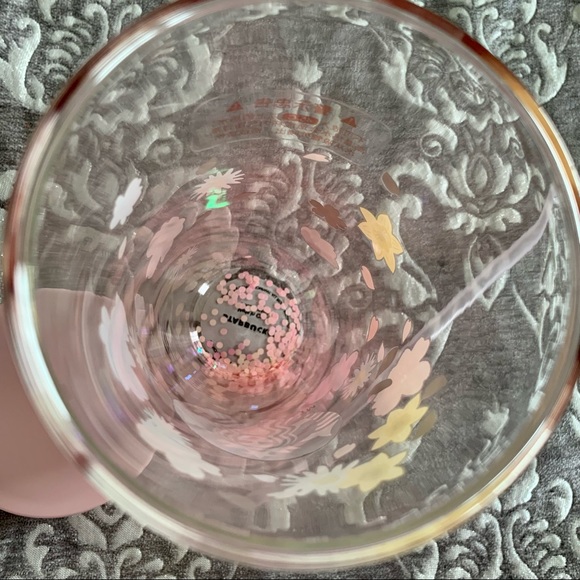 🤩 Starbucks Glitter Glass Sakura Blossom Tumbler - Picture 6 of 7